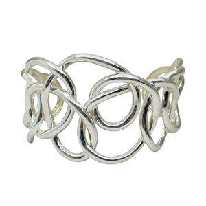 Angela Cummings studio sterling silver knot work cuff bracelet